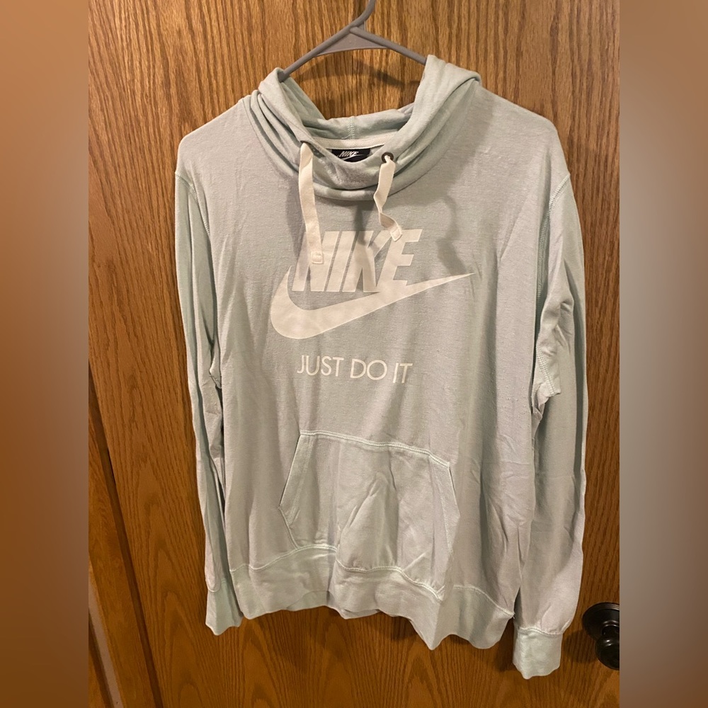 Women’s XXL lightweight light blue Nike Just Do It Hoodie